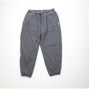 Vintage 90s Reebok Mens XL Faded Spell Out Cuffed Sweatpants Joggers Pants Gray